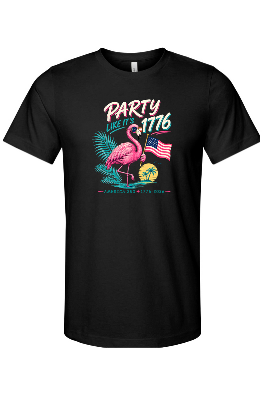 Party Like It's 1776 Flamingo T-Shirt