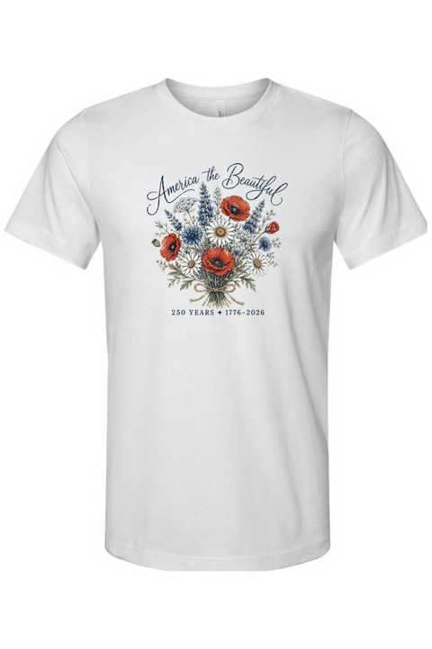 America the Beautiful Flower T-Shirt
