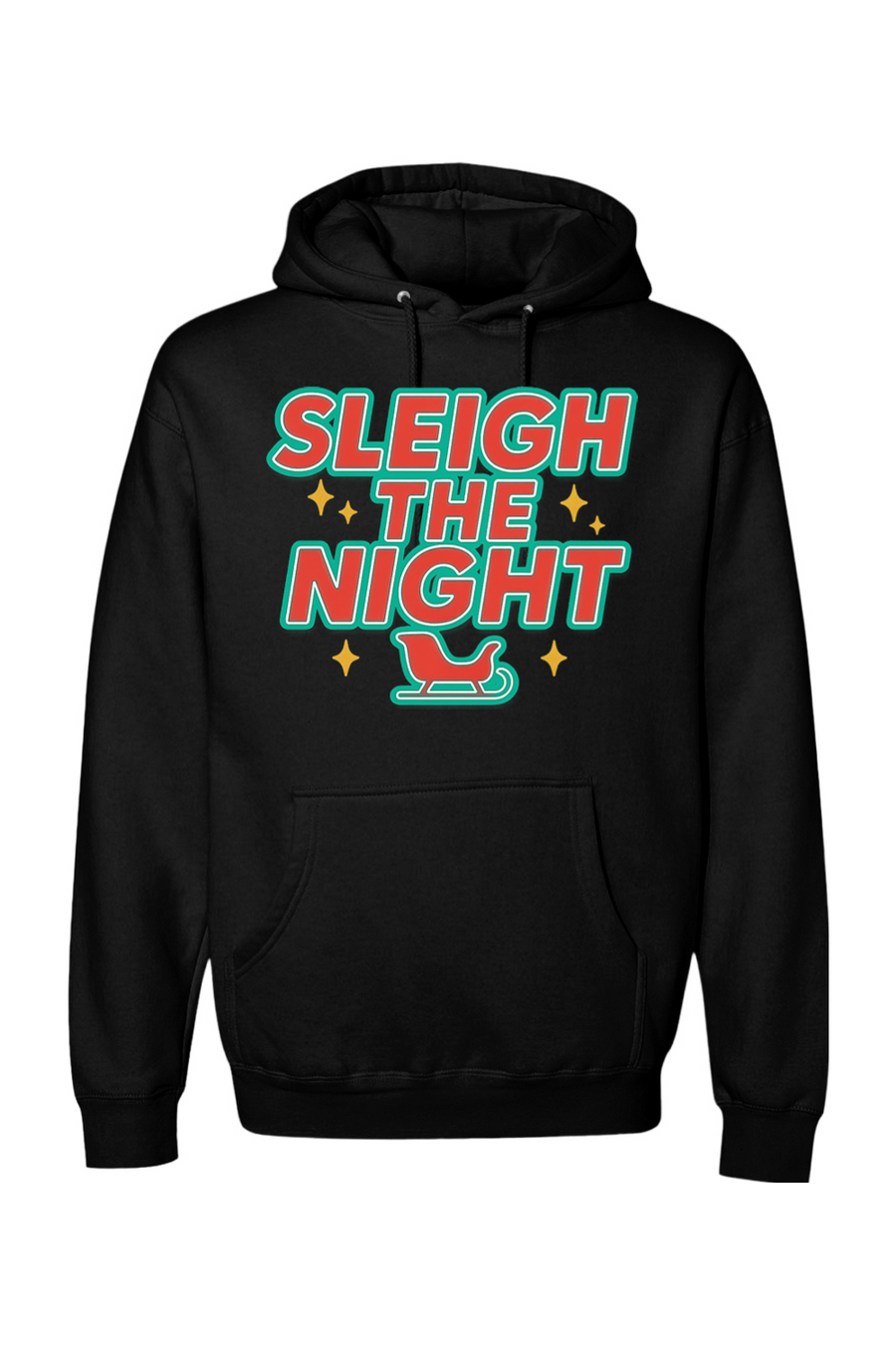 Black vintage Christmas hoodie with