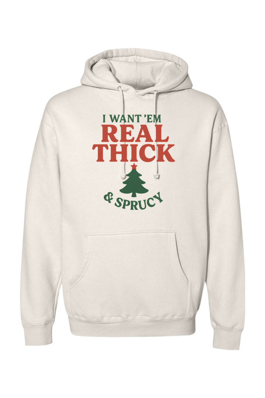 Cream Christmas hoodie with