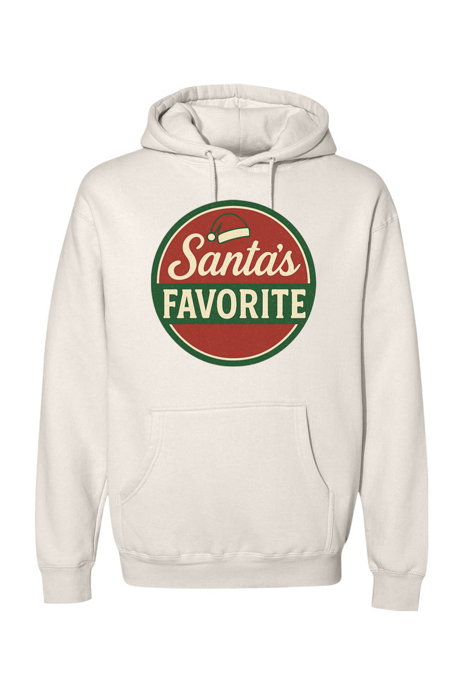 Beige Christmas hoodie with