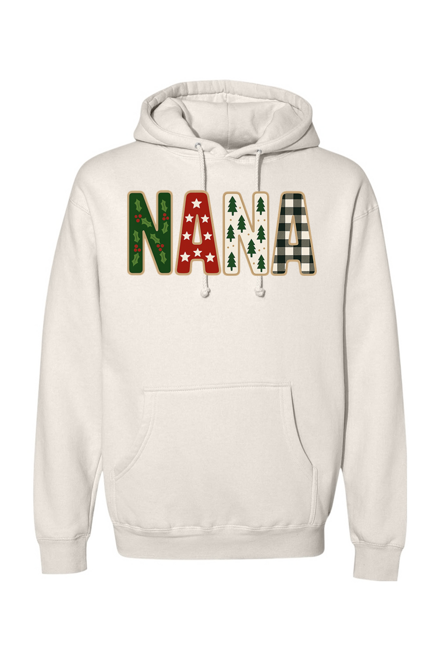 Cream Christmas hoodie with
