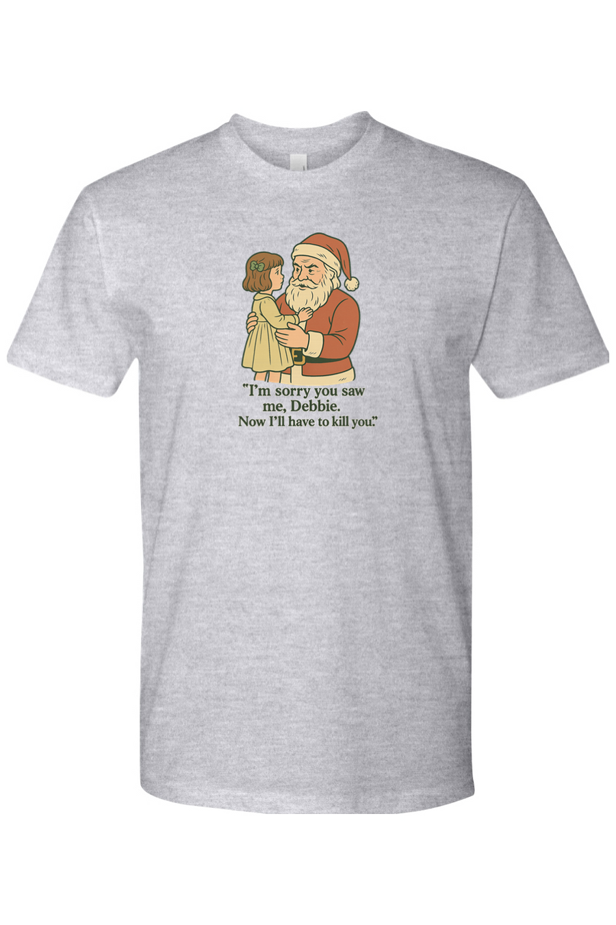 Heather gray Christmas t-shirt with