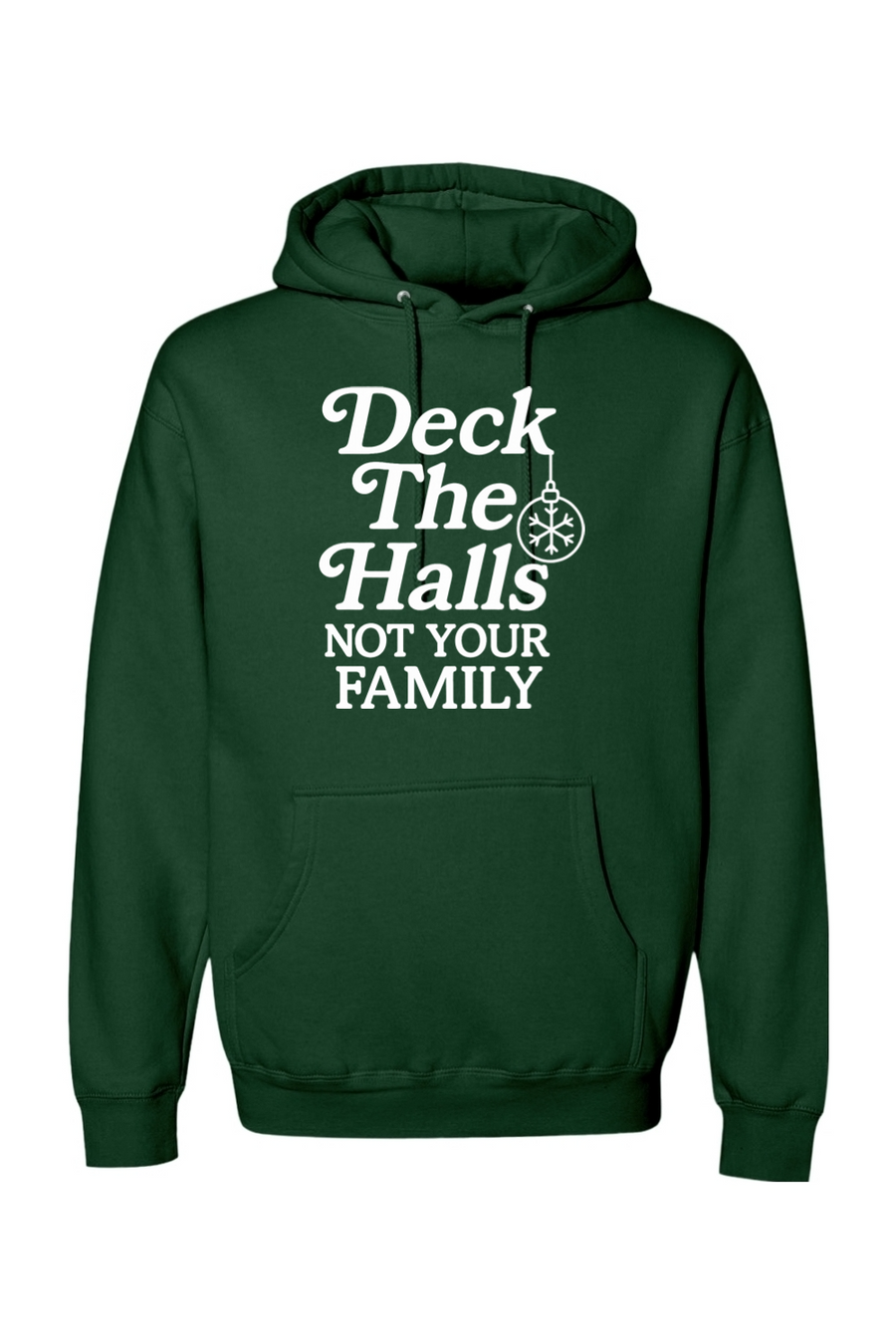 Dark green Christmas hoodie with