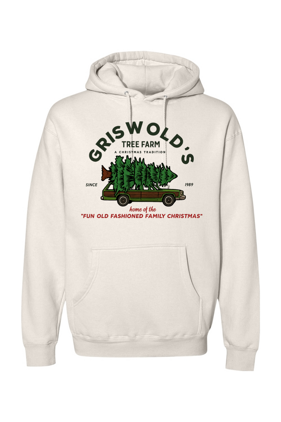 Beige Christmas hoodie with