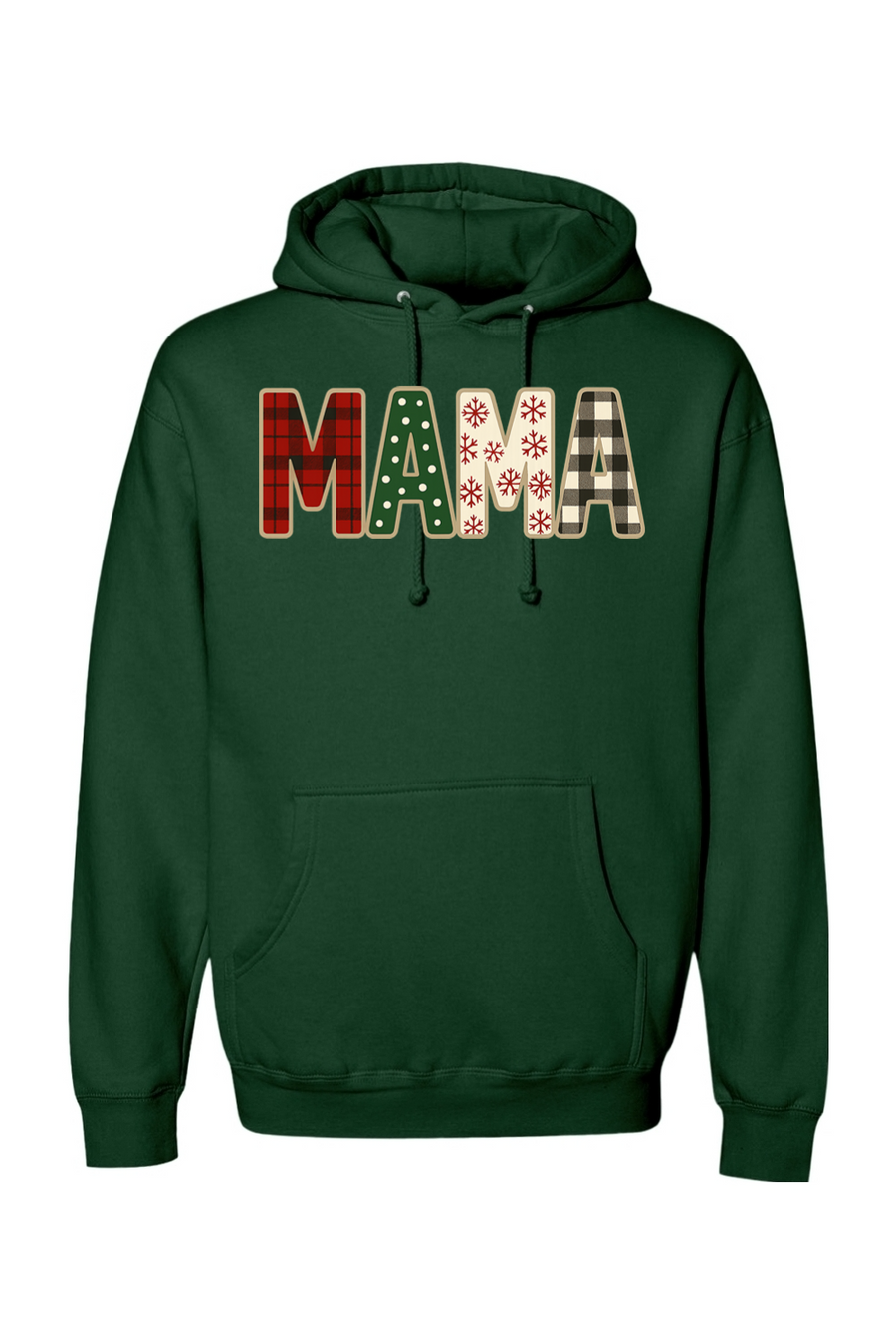 Dark green Christmas hoodie with