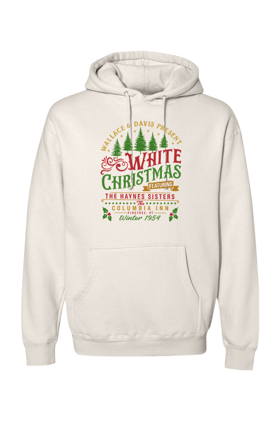 Beige Christmas hoodie with