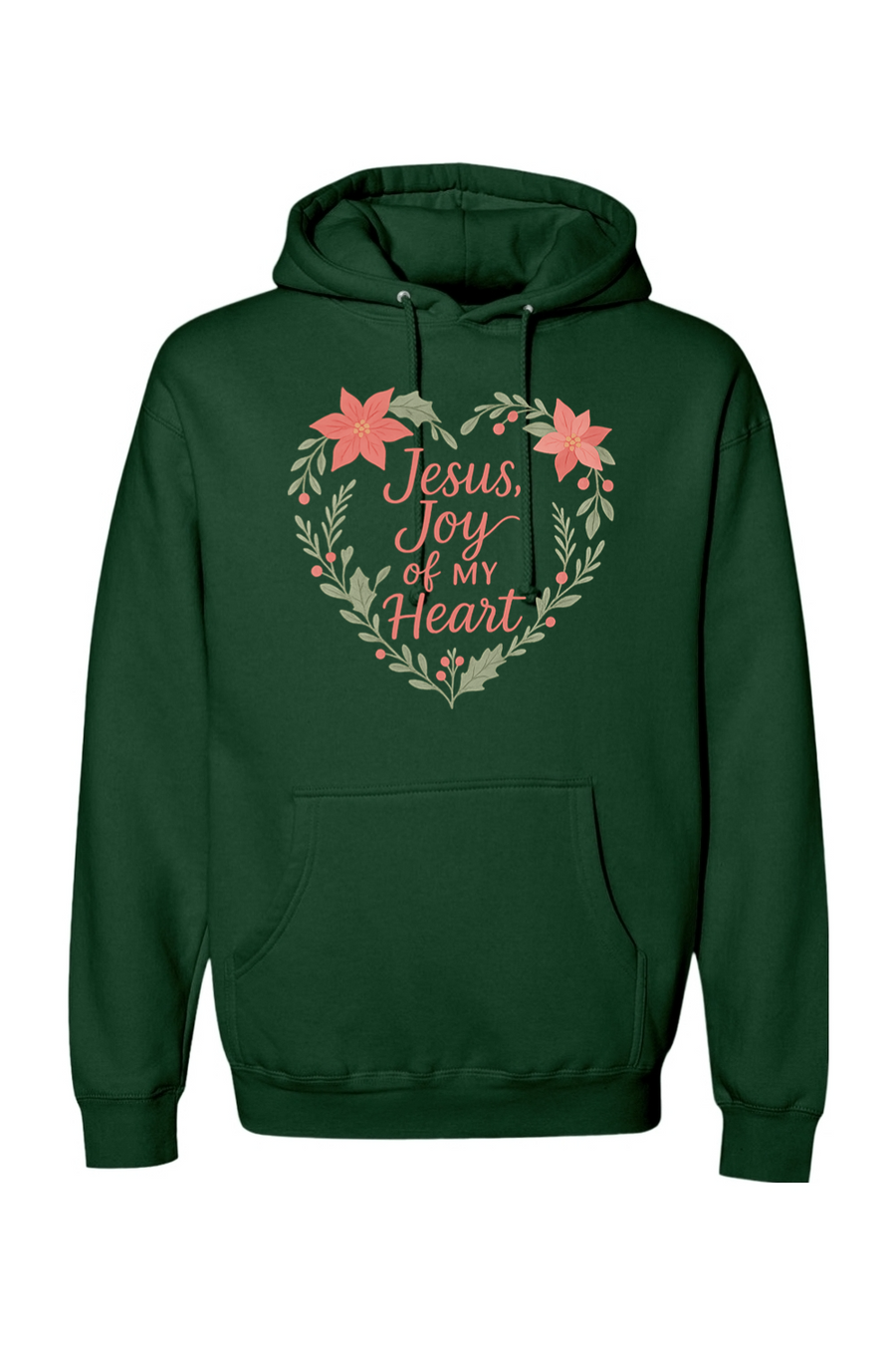Dark green Christmas hoodie with
