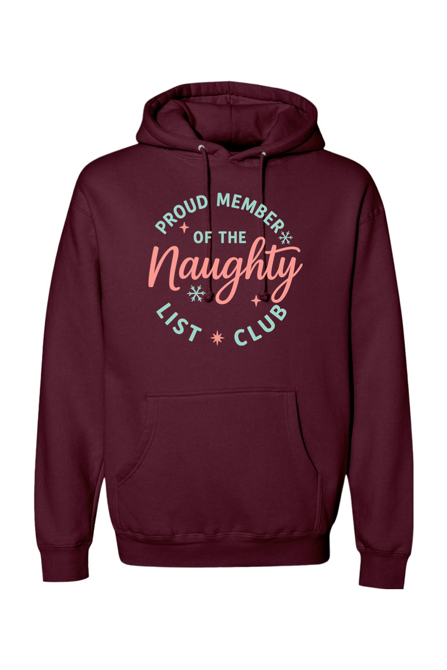 Maroon Christmas hoodie with