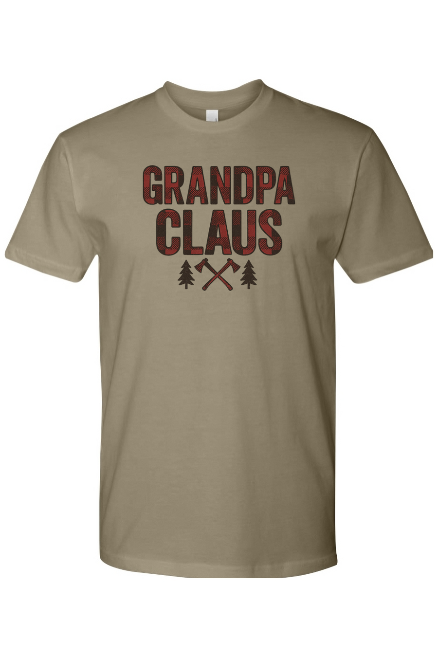Light olive green Christmas t-shirt with