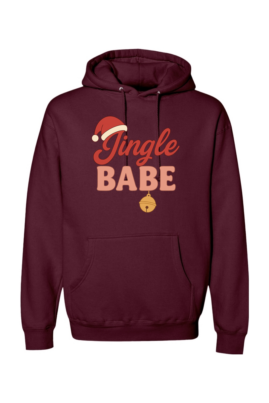 Maroon Christmas hoodie with