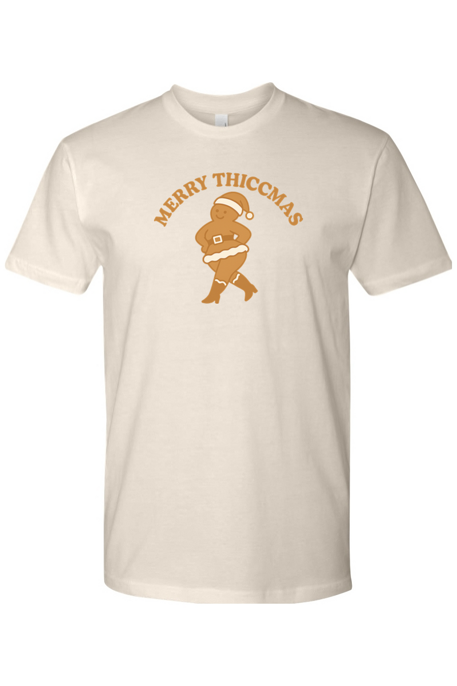 Cream beige Christmas t-shirt with