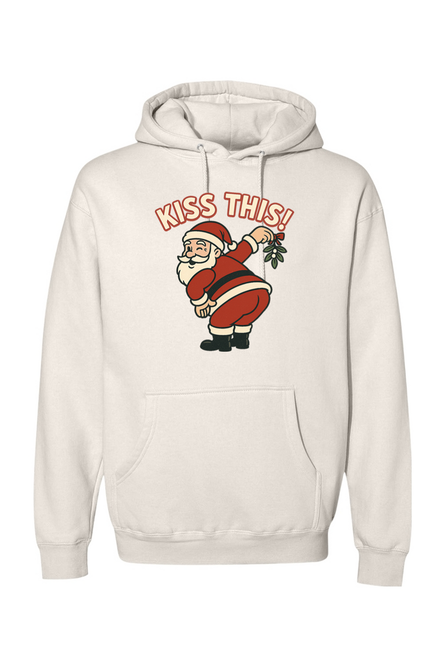 Beige Christmas hoodie with