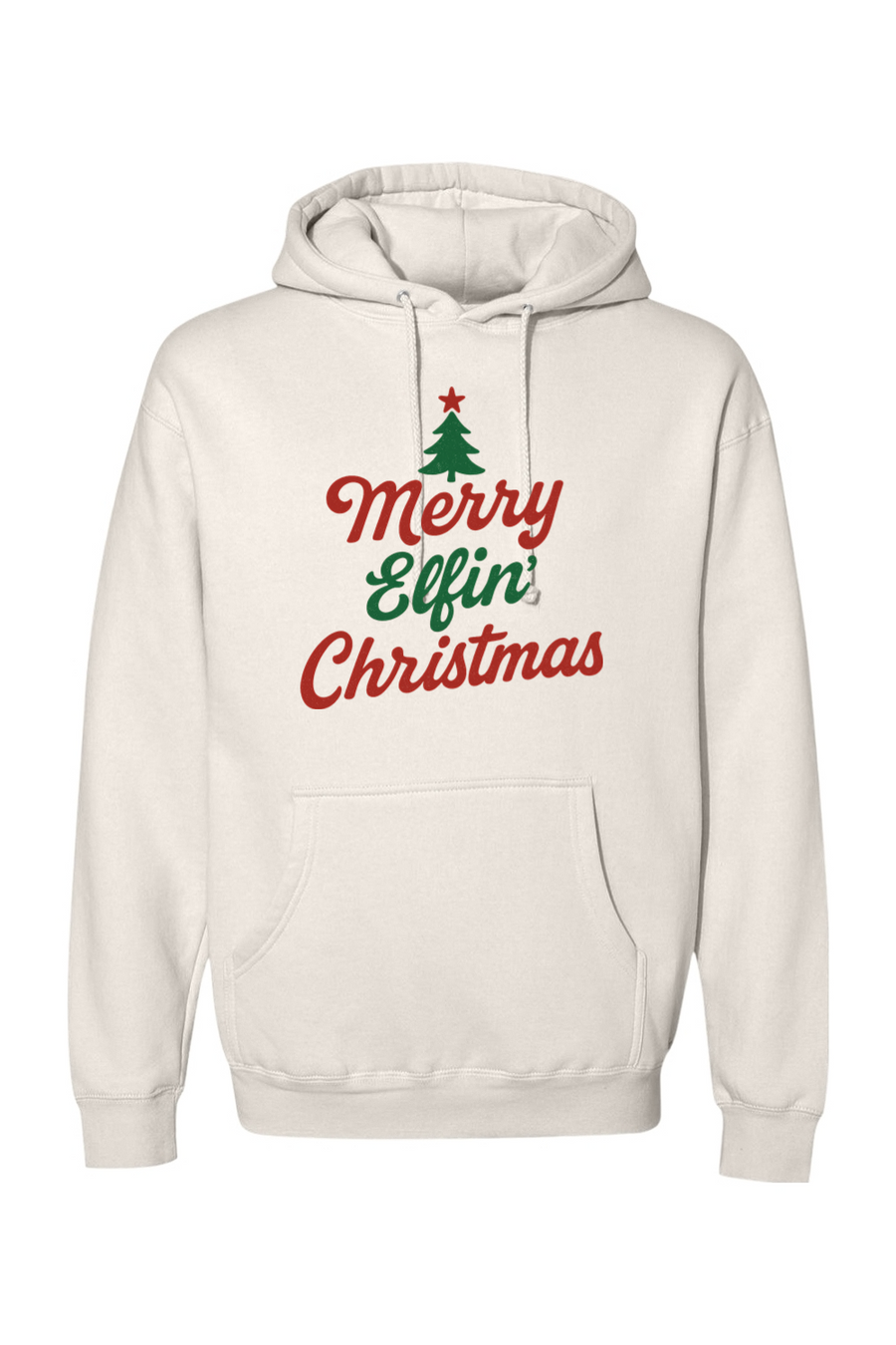 Cream Christmas hoodie with
