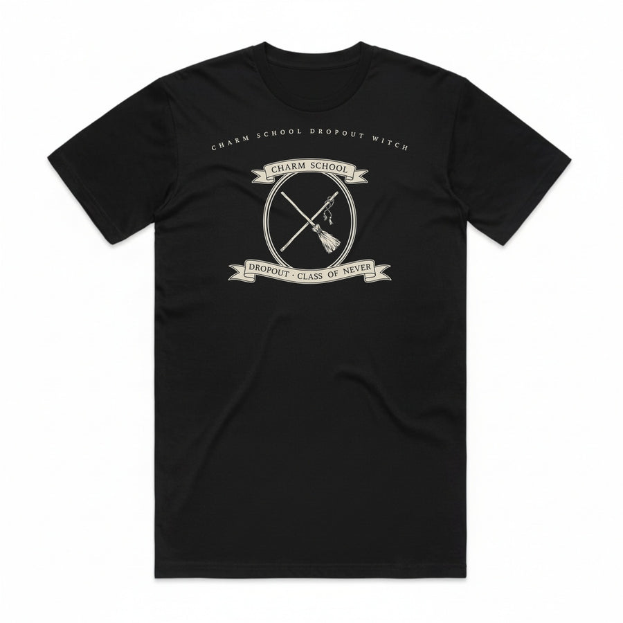Charm School Dropout T-Shirt - Black Cat