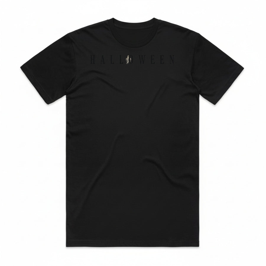 Halloween Wordmark T-Shirt - Black Cat