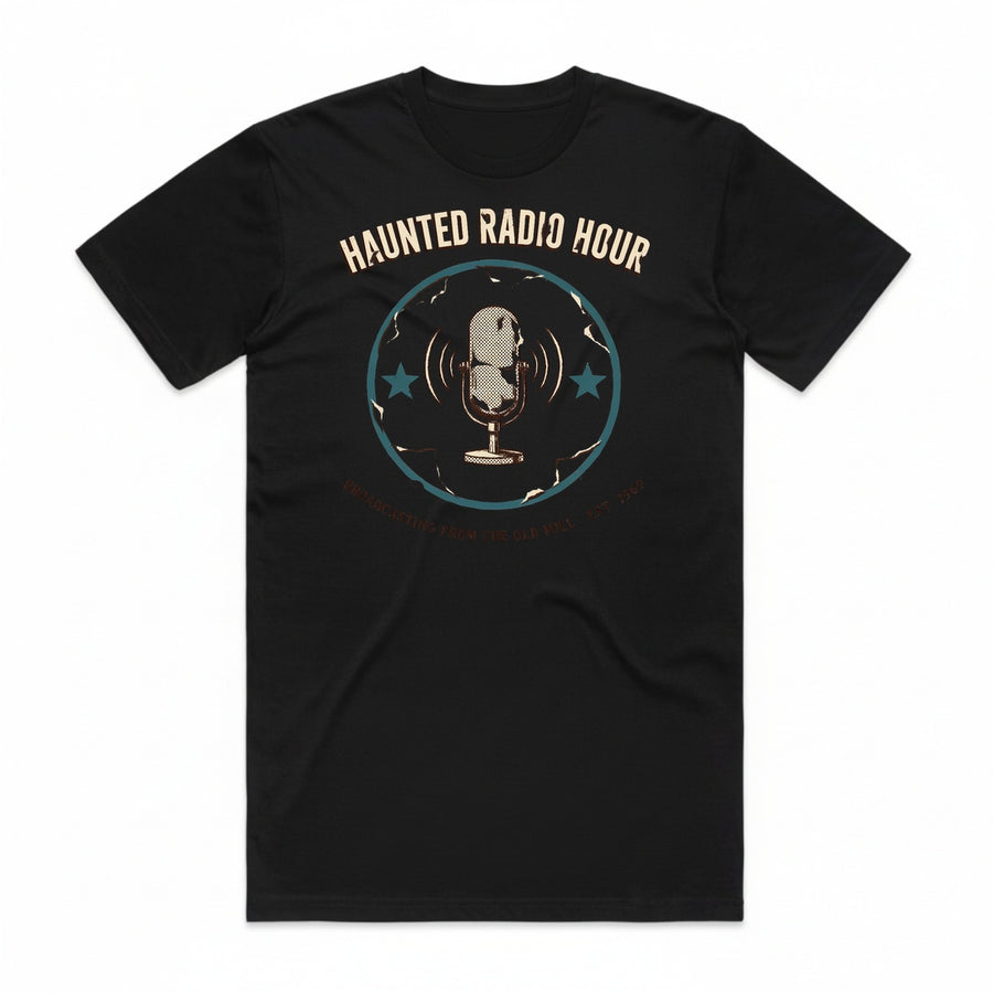 Haunted Radio Hour T-Shirt - Black Cat