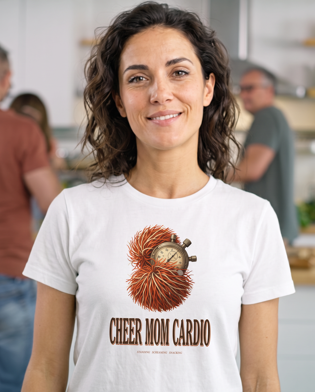 Cheer Mom Cardio T-Shirt - White (lifestyle)