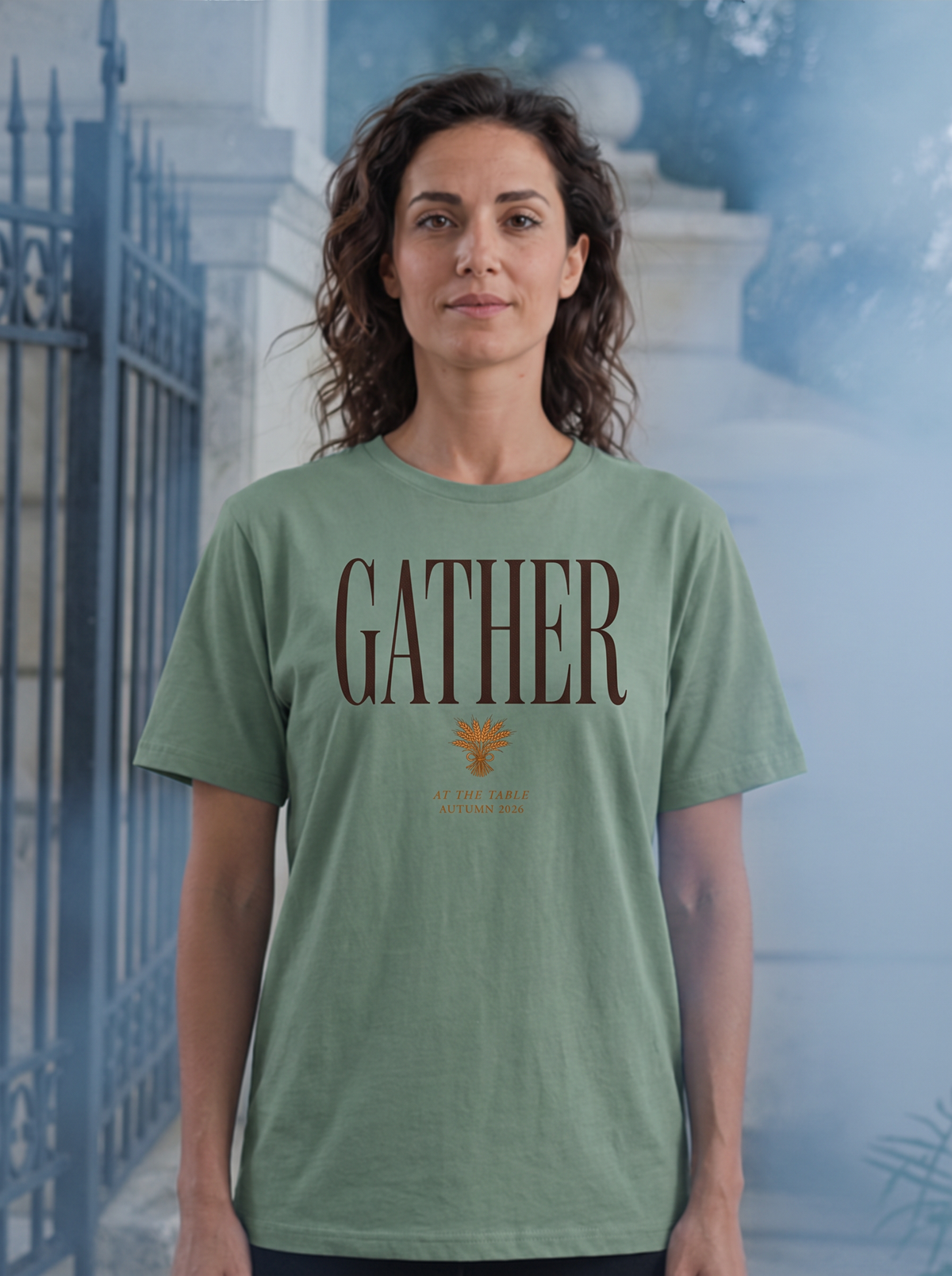 Gather T-Shirt - Sage (lifestyle)