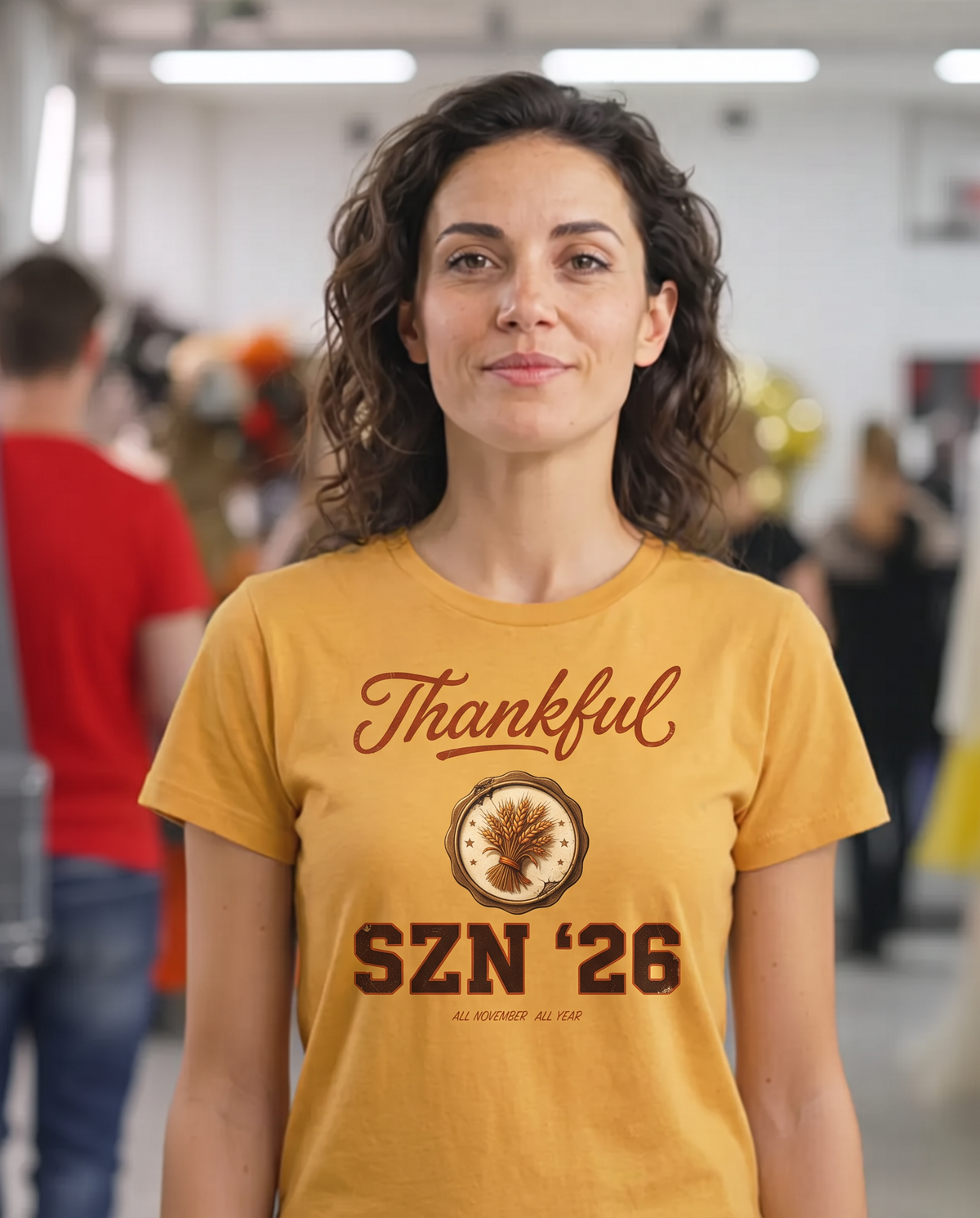 Thankful Szn T-Shirt - Mustard (lifestyle)