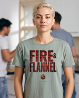 Fire Flannel T-Shirt - Sage (lifestyle)