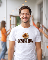 Spilled the Whole Latte T-Shirt - White (lifestyle)