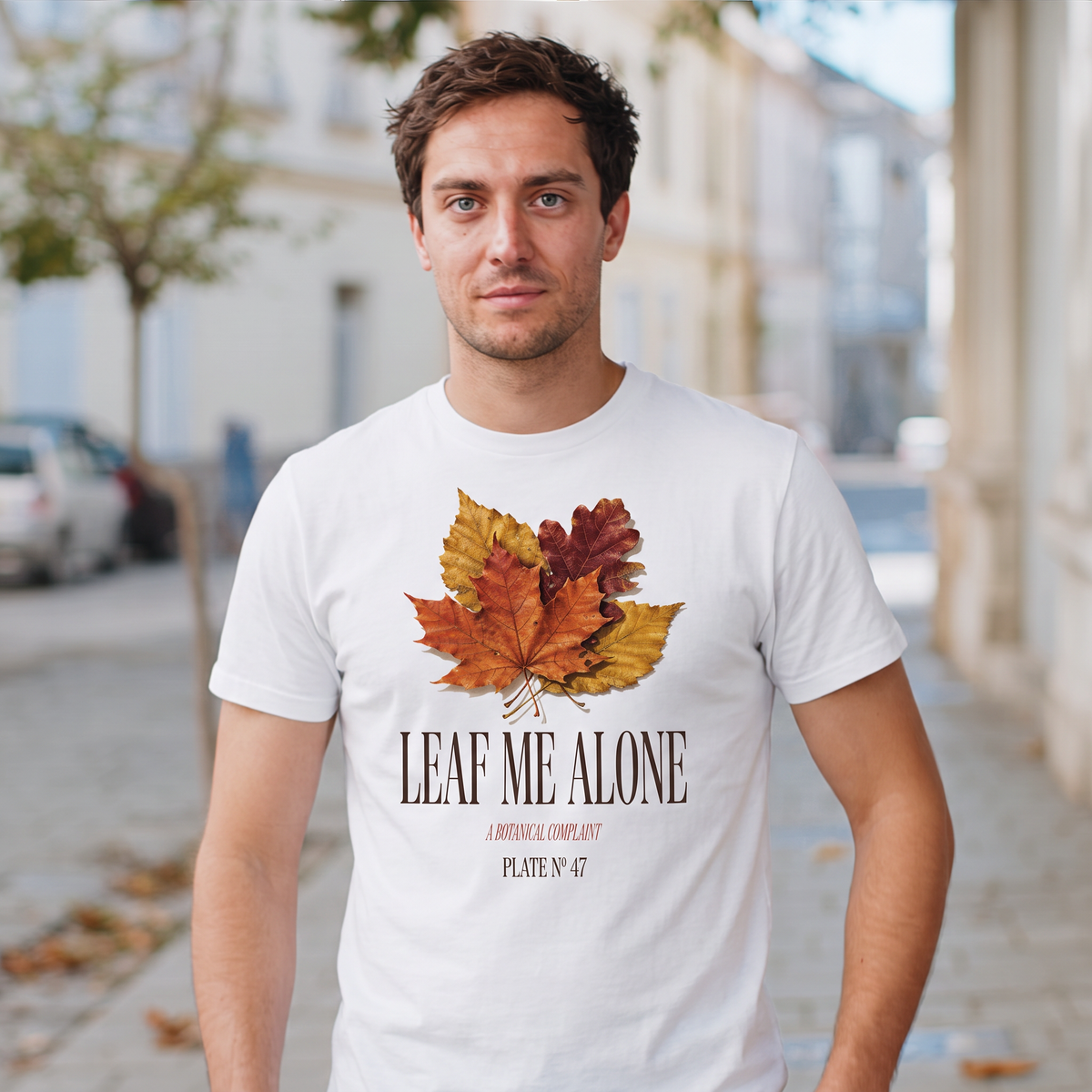 Leaf Me Alone T-Shirt - White (lifestyle)