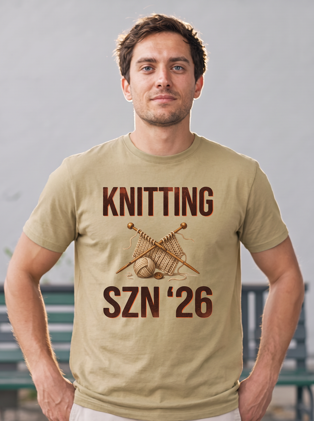 Knitting Szn T-Shirt - Khaki (lifestyle)