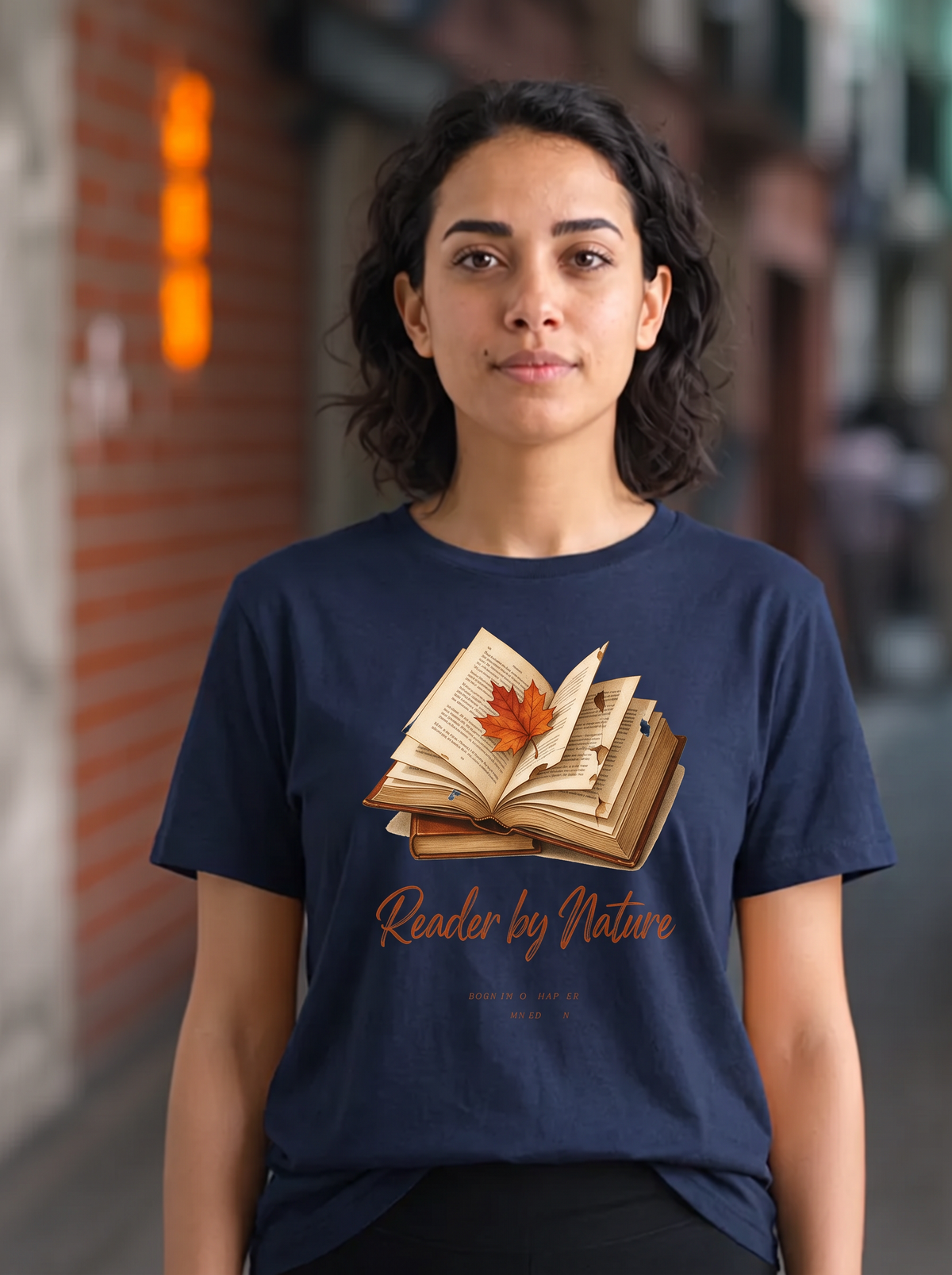 Reader by Nature T-Shirt - Navy (lifestyle)