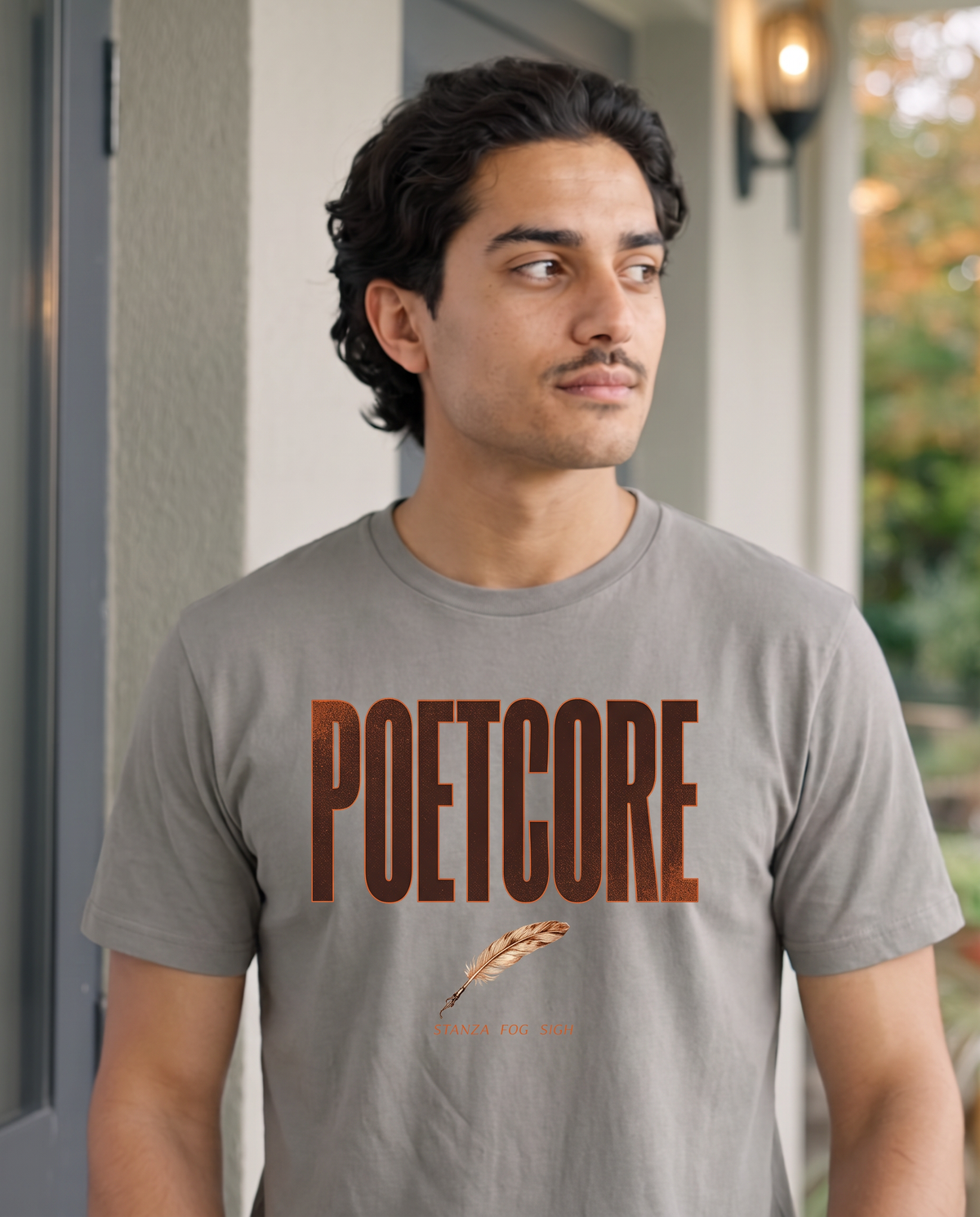 Poetcore T-Shirt - Granite (lifestyle)