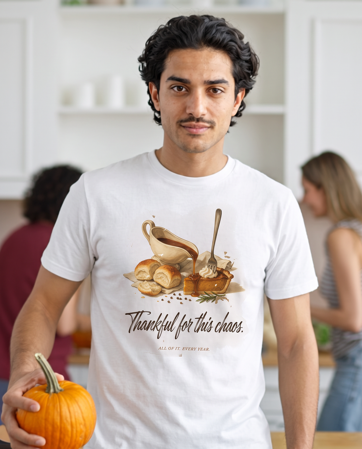 Thankful for This Chaos T-Shirt - White (lifestyle)