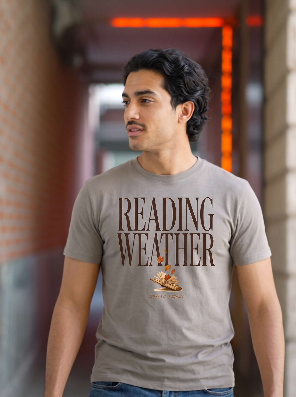 Reading Weather T-Shirt - Granite (lifestyle)
