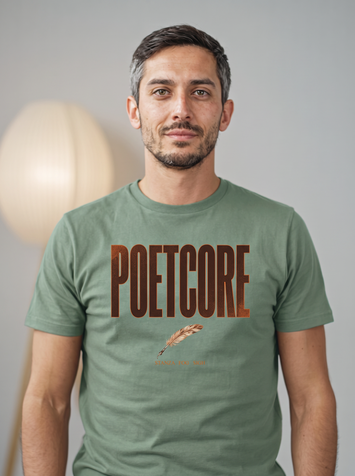 Poetcore T-Shirt - Sage (lifestyle)