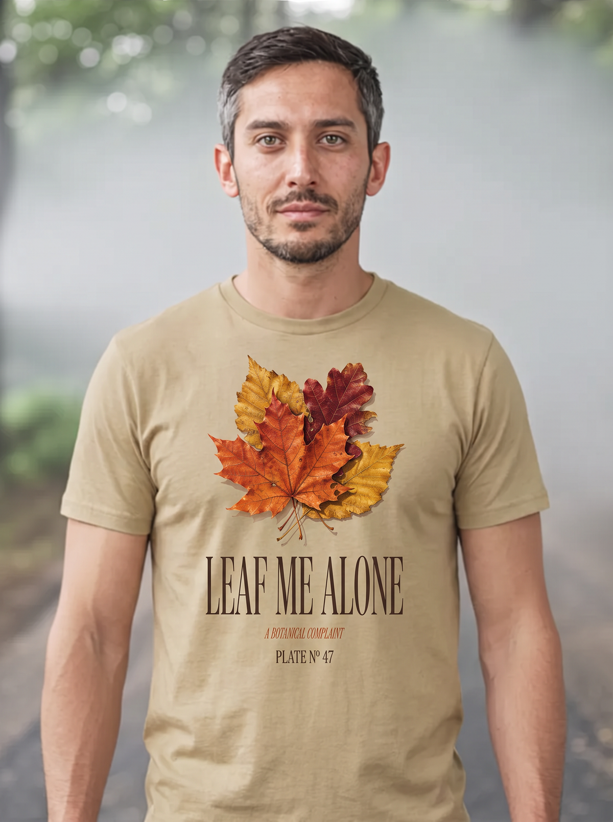 Leaf Me Alone T-Shirt - Khaki (lifestyle)