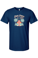 Stars Stripes & Sets Surfing T-Shirt