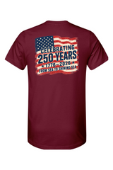 Celebrating 250 Years USA Flag T-Shirt