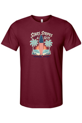 Stars Stripes & Sets Surfing T-Shirt