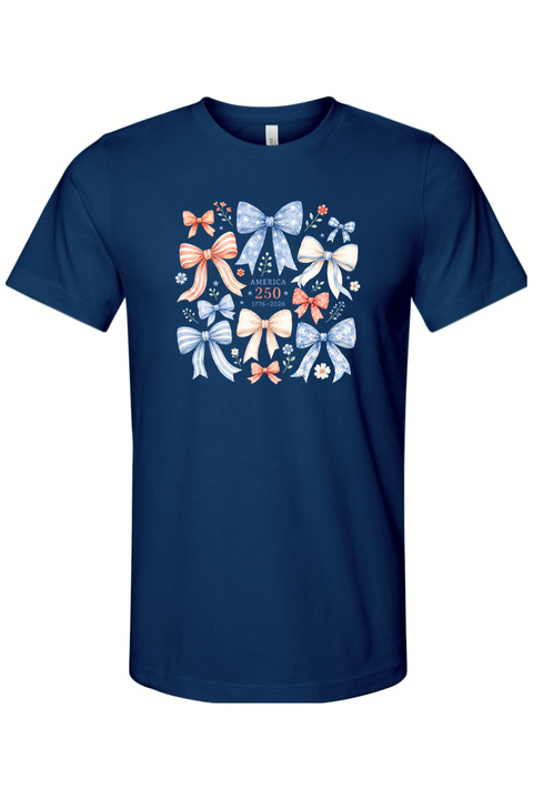 America 250 Floral Bow T-Shirt