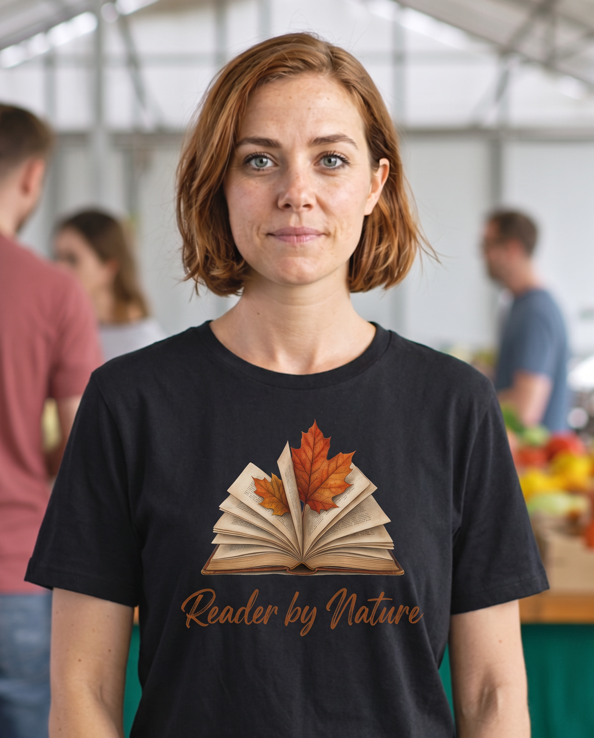 Reader by Nature T-Shirt - Black (lifestyle)