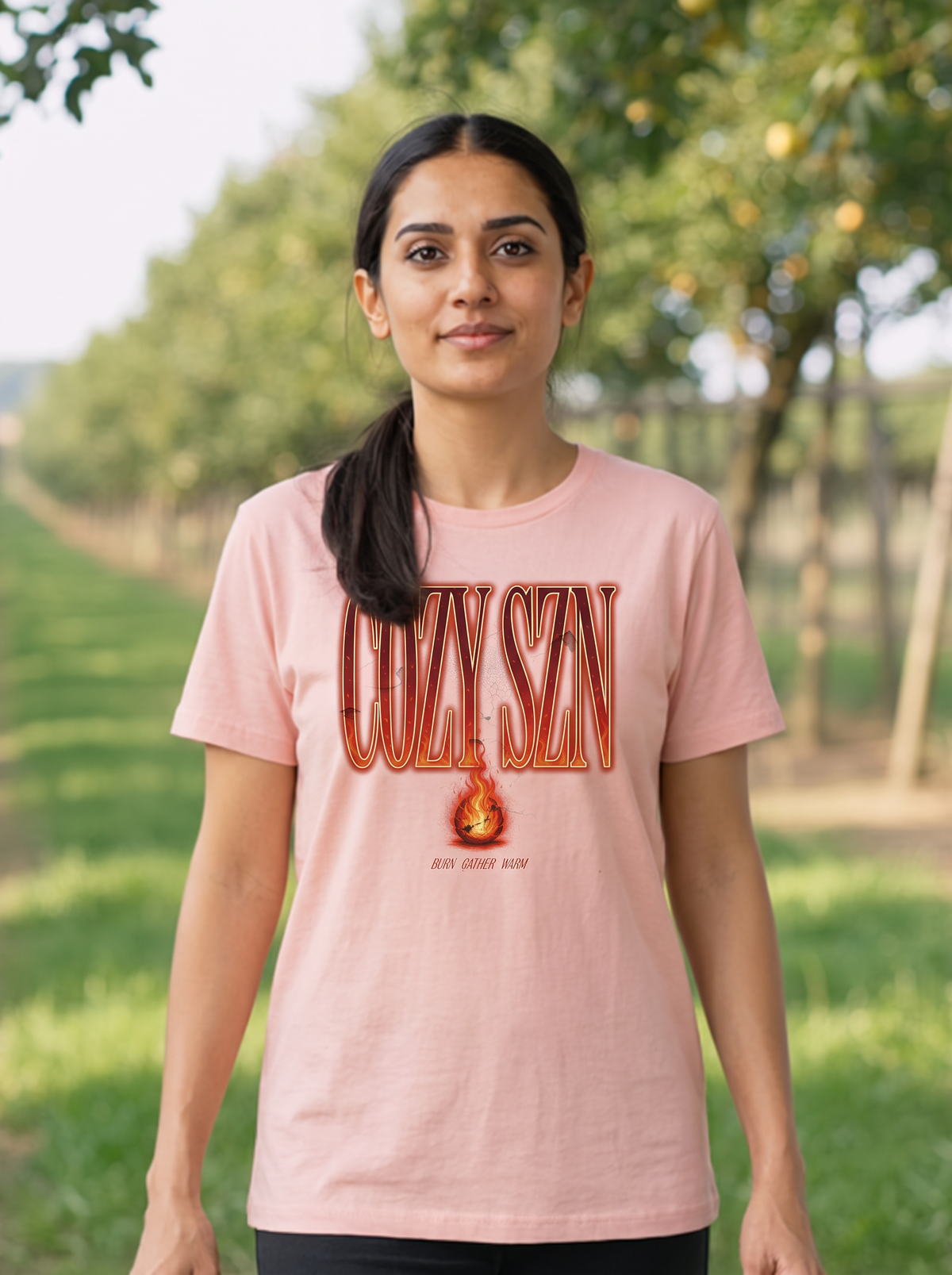 Cozy Szn Fire Palette T-Shirt - Pale Pink (lifestyle)