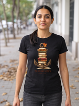 The Readers Stack T-Shirt - Black (lifestyle)