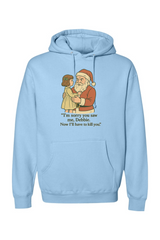 Light blue Christmas hoodie with 