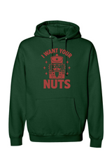 Green funny Christmas hoodie with 