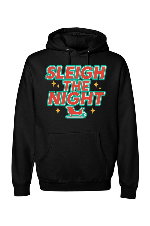 Black vintage Christmas hoodie with 