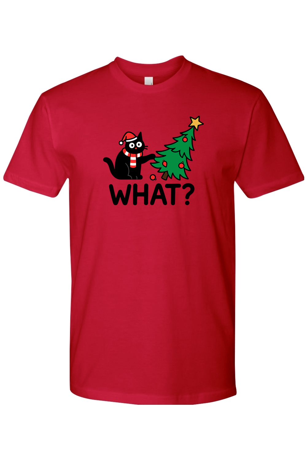 Naughty Cat Christmas Tree T-Shirt
