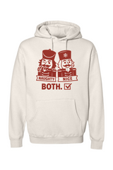 Cream funny Christmas hoodie with 