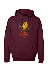 Maroon vintage Christmas hoodie with 