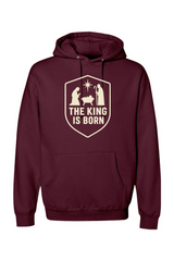Maroon religious Christmas hoodie with 
