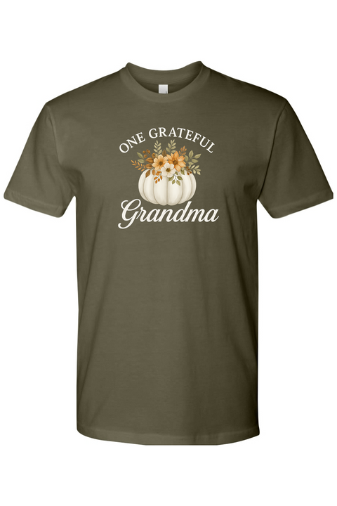 Olive green Thanksgiving t-shirt with 
