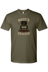 Olive green Christmas t-shirt with 